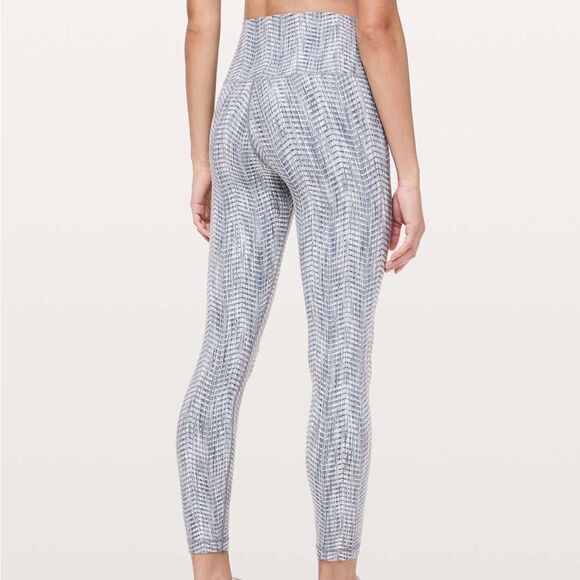 Lululemon Wunder Under High-Rise 7/8 Tight 25"Luon Battleship Silver Spoon - Picture 2 of 8